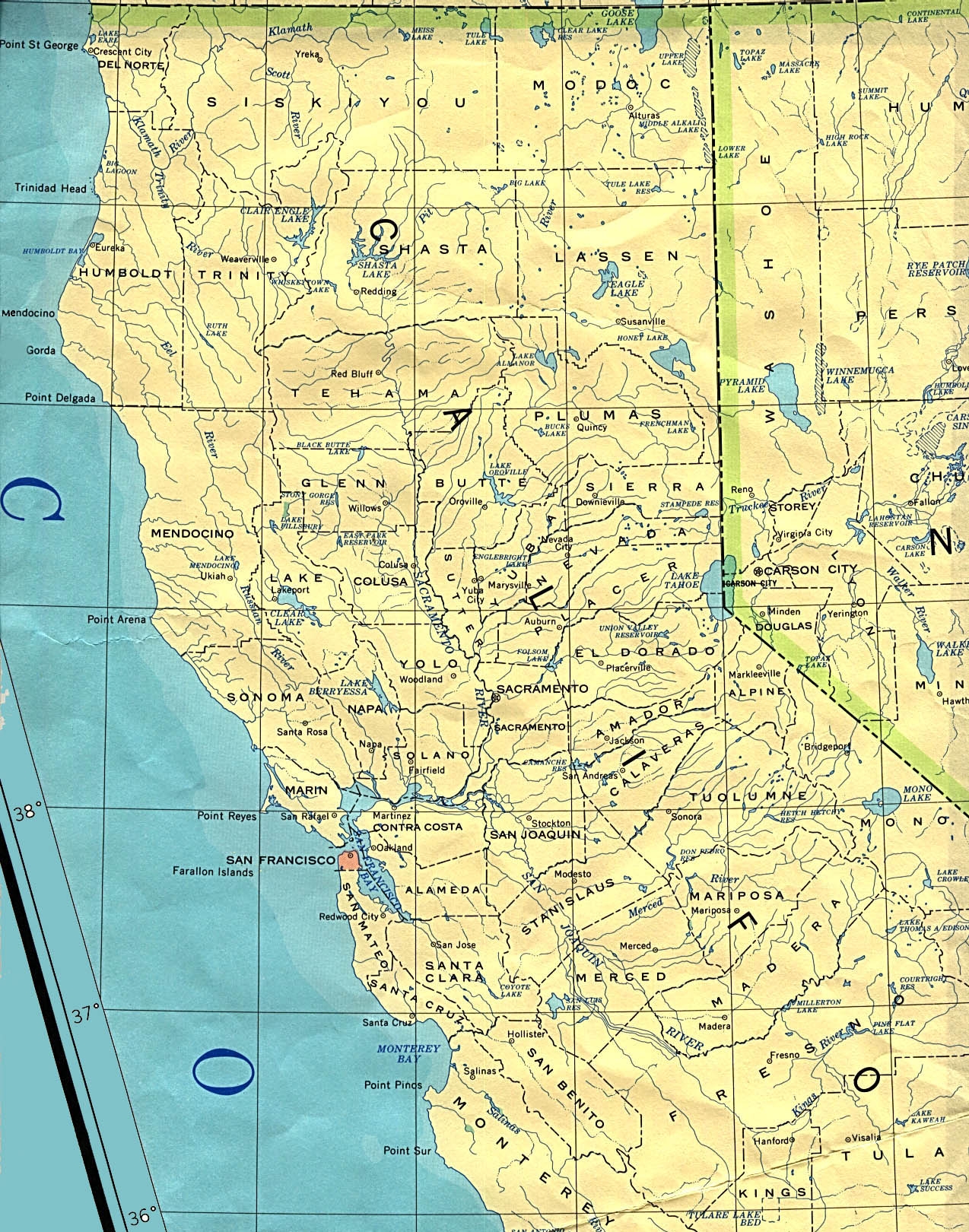 free printable maps us general reference map