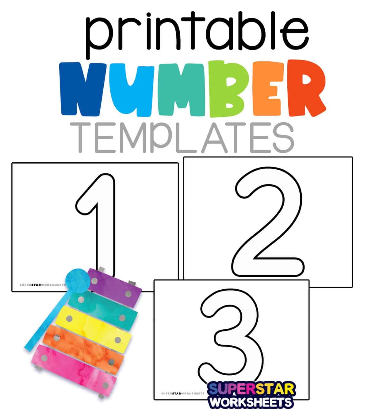 Number Template Superstar Worksheets Number Template Superstar Worksheets