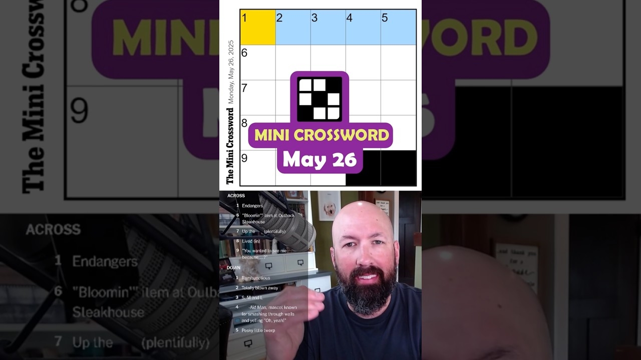 NYT Mini Crossword May 26 YouTube