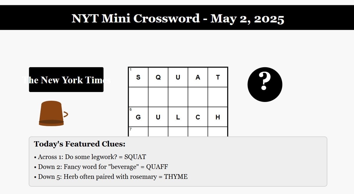 today's mini crossword answers