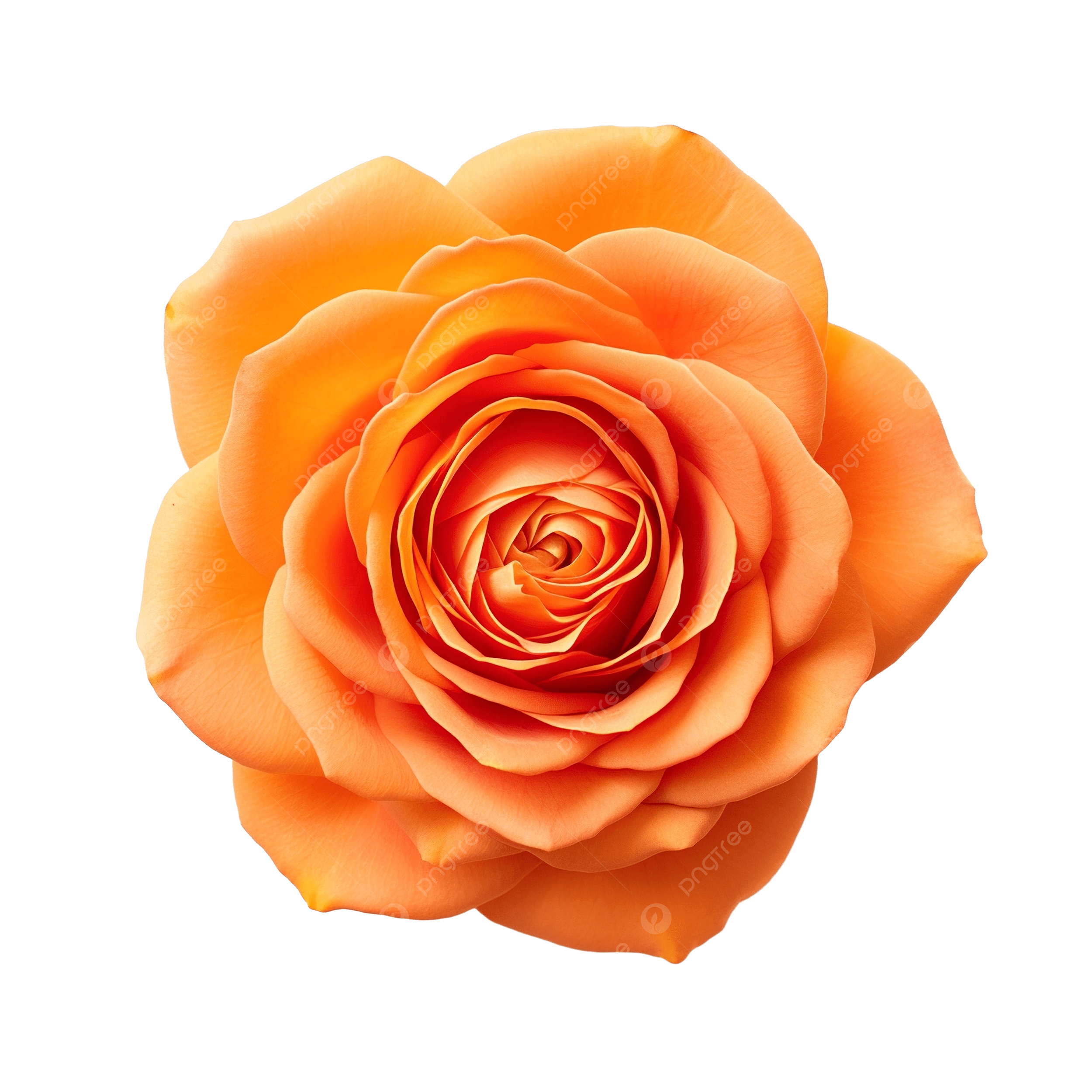 Orange Rose Cutout Ornament Romance Flower PNG Transparent 