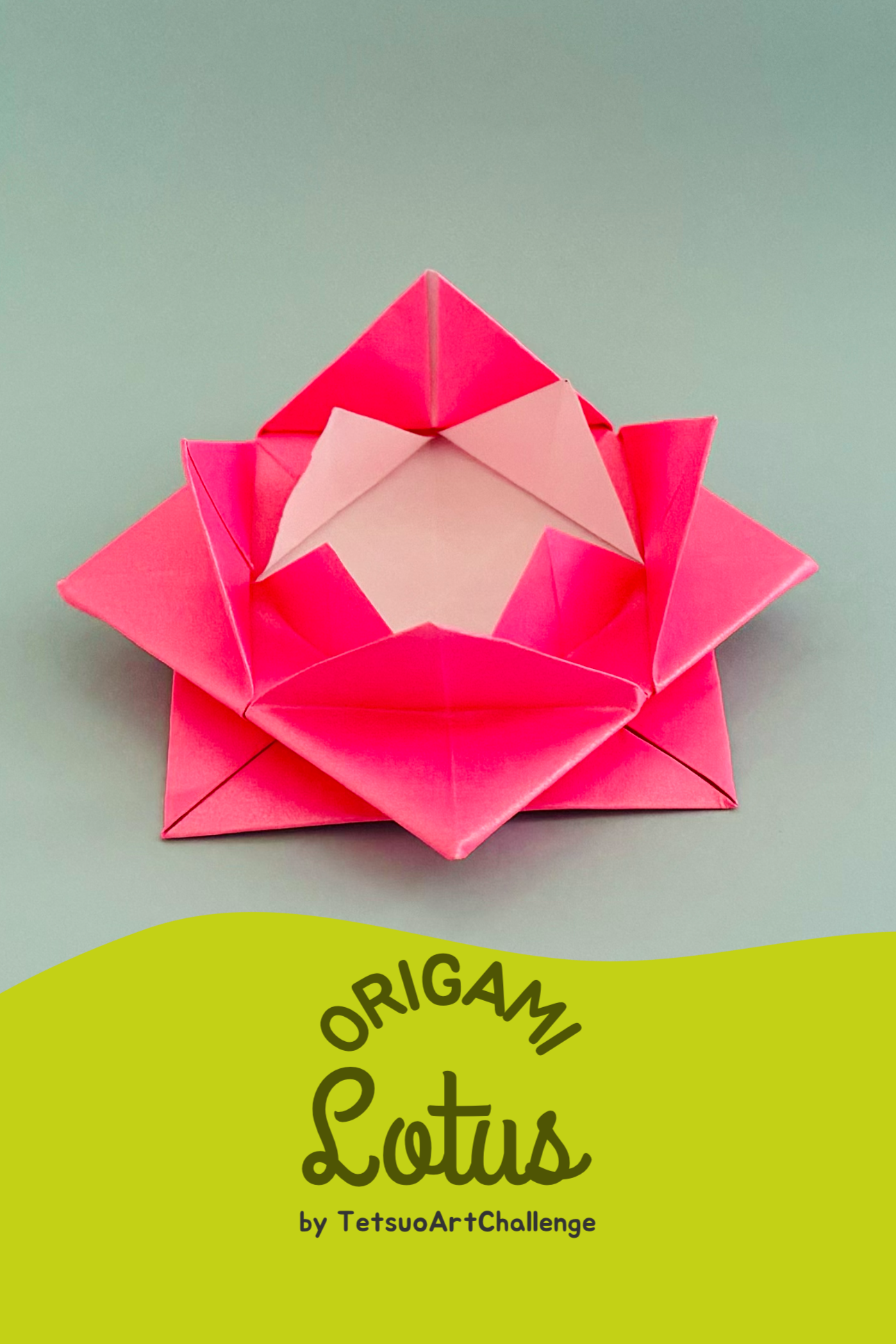 Origami Lotus Flower Waterlily Paper Craft Tutorial Craft 