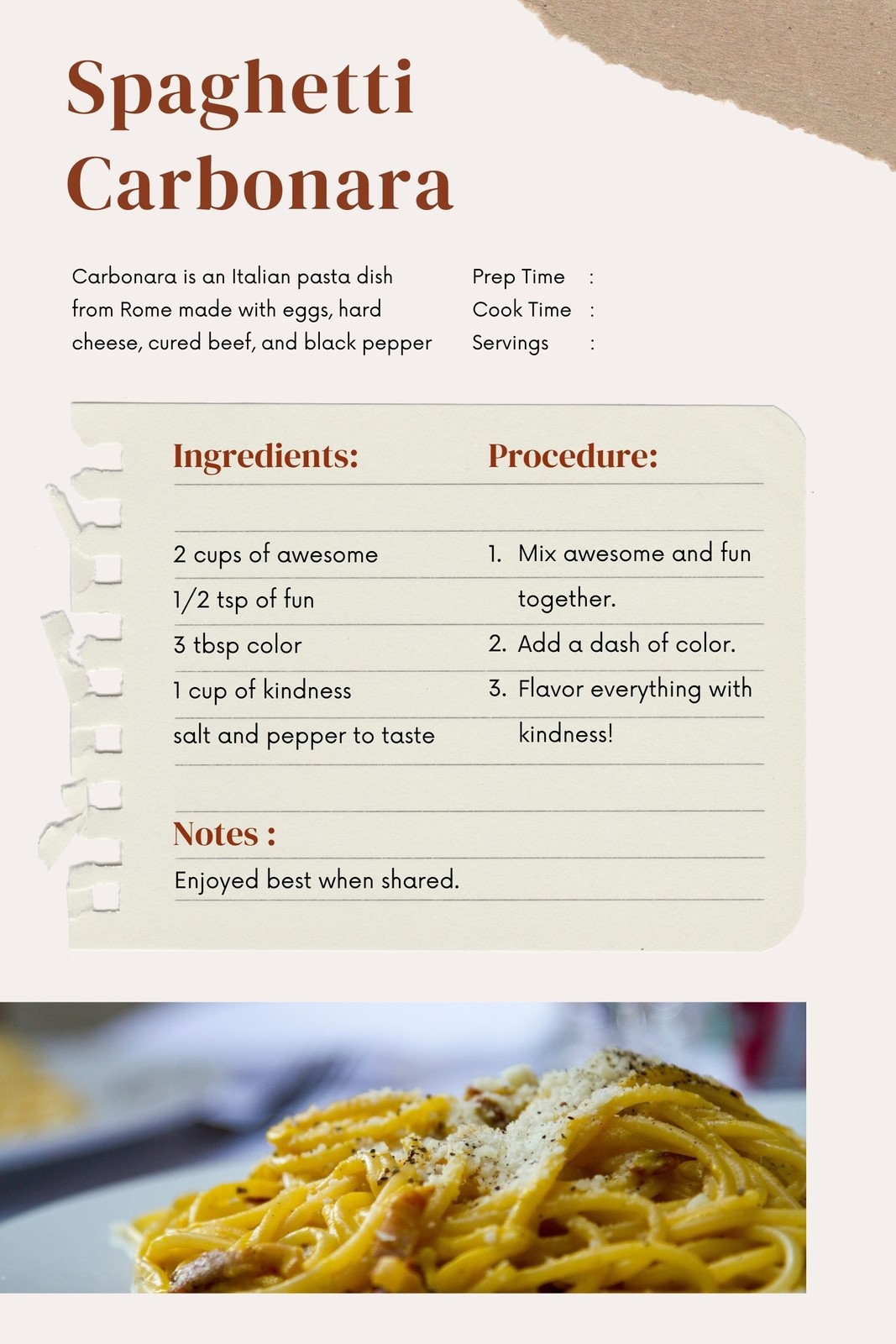 Page 16 Free And Customizable Recipe Templates Canva Page 16 Free And Customizable Recipe Templates Canva
