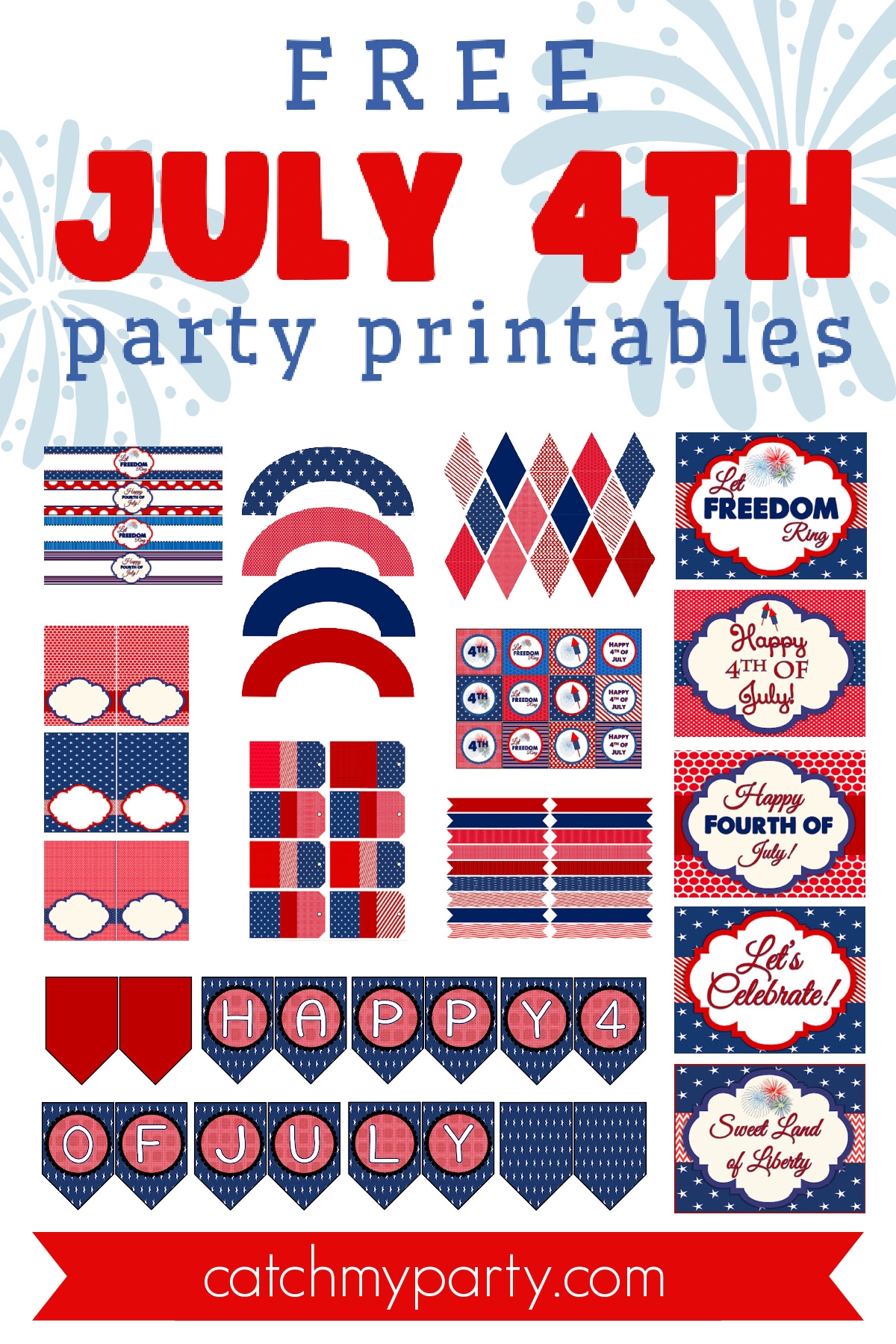 Party On FREE 4th Of July Printables Catch My Party Party On FREE 4th Of July Printables Catch My Party