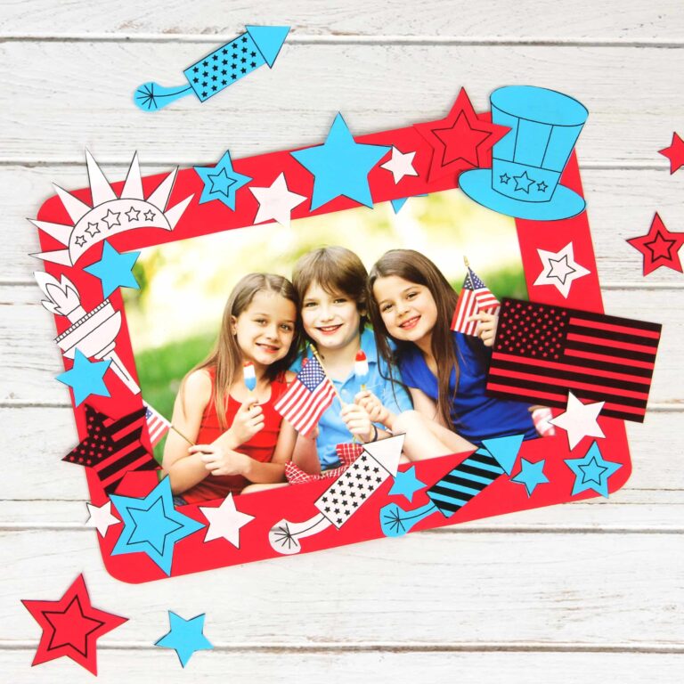 Patriotic Photo Frame Template Free Printable Download