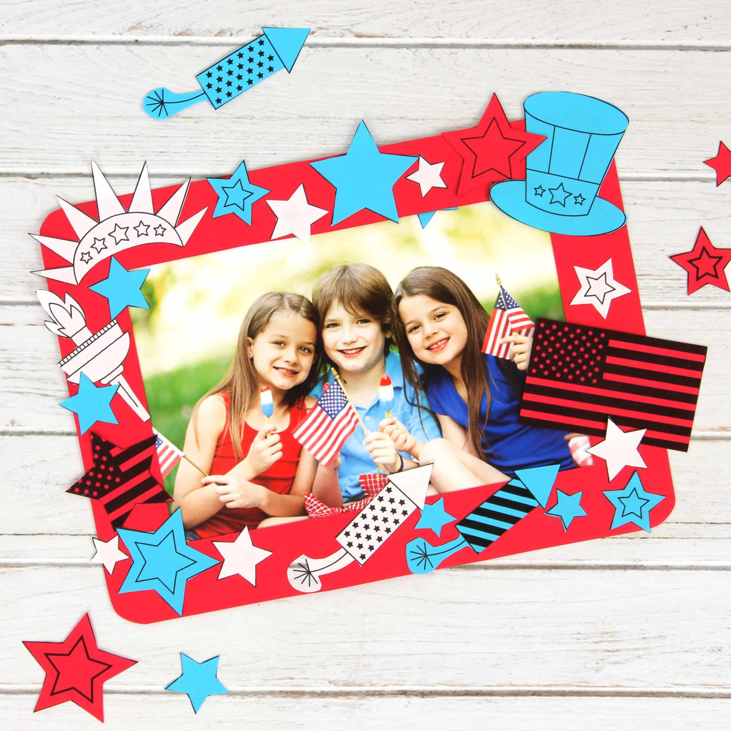 Patriotic Photo Frame Template Free Printable Download Patriotic Photo Frame Template Free Printable Download