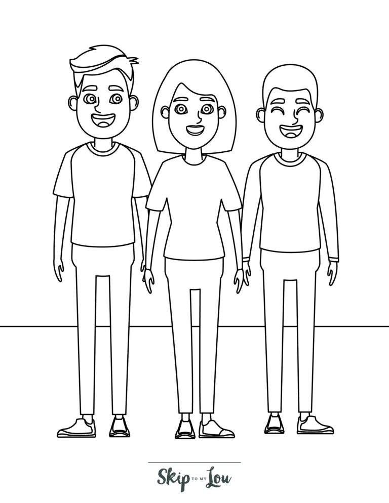 People Coloring Pages Free Printable Images For Kids Skip To