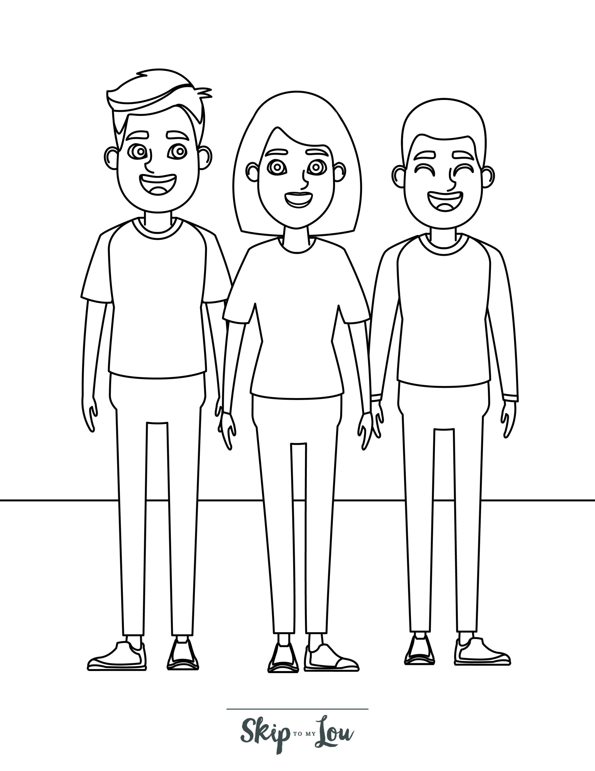 People Coloring Pages Free Printable Images For Kids Skip To 