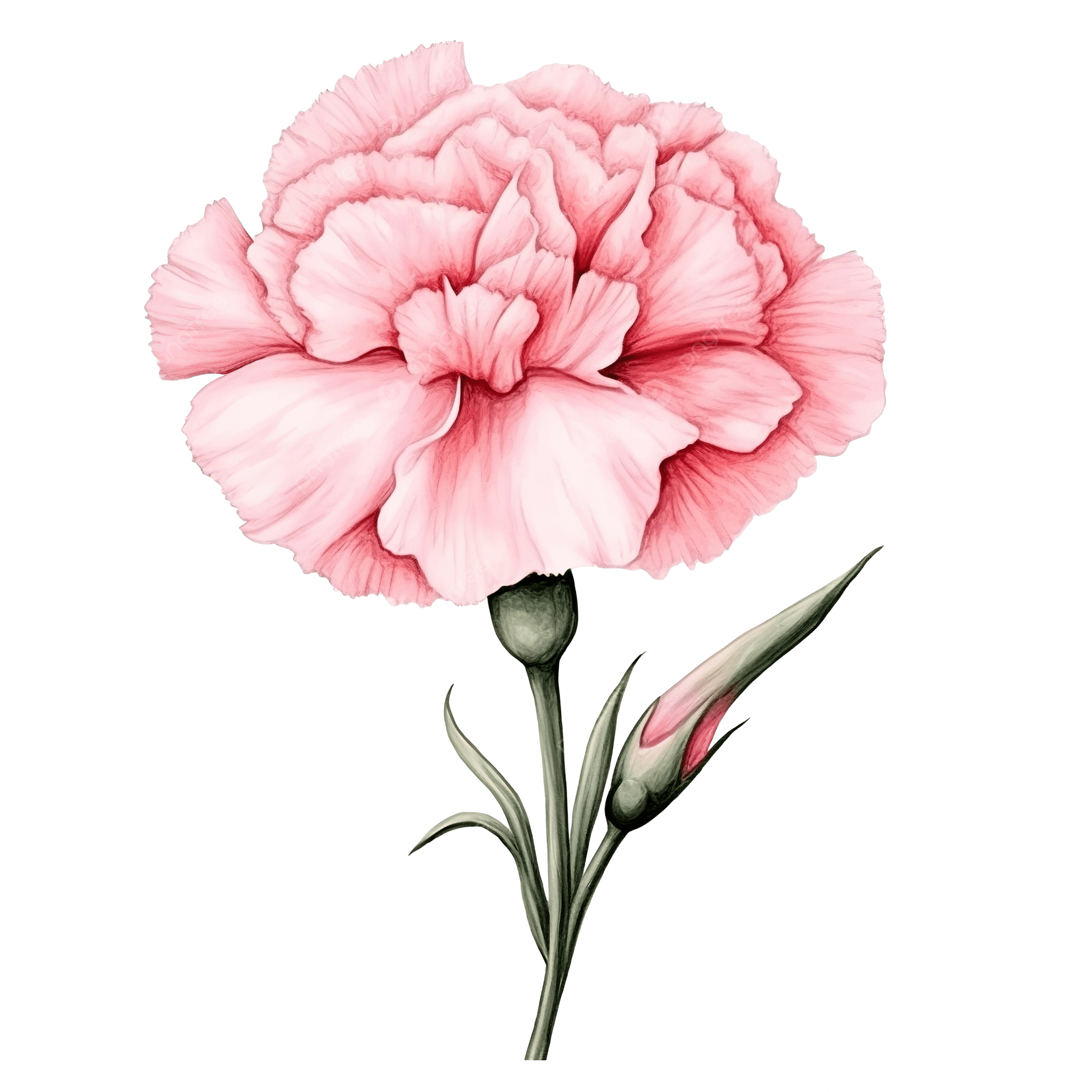 Pink Carnation Flower Drawing Flower Carnation Drawing PNG Transparent Image And Clipart For Free Download