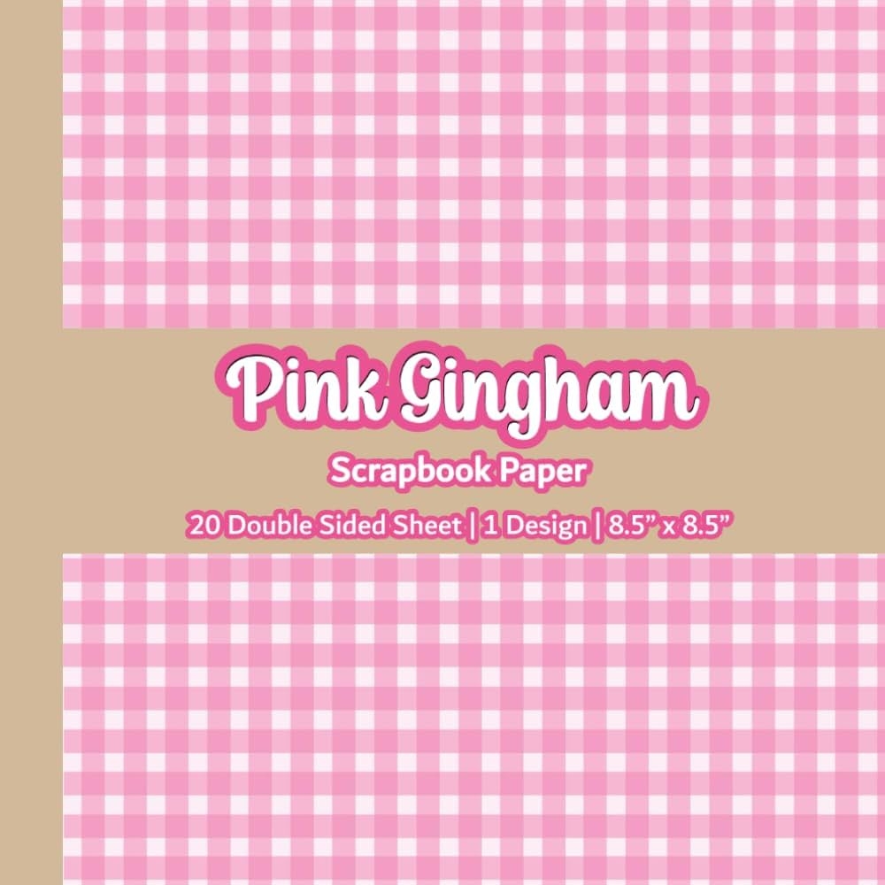Pink Gingham Scrapbook Paper Pink Plaid Scrapbook Paper 1 Design 20 Double Sided Non Perforated Decorative Paper Craft For Craft Projects Card  Pink Gingham Scrapbook Paper Pink Plaid Scrapbook Paper 1 Design 20 Double Sided Non Perforated Decorative Paper Craft For Craft Projects Card