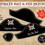 Pirate Hat And Eye Patch Printable Party Props Pirate Party 