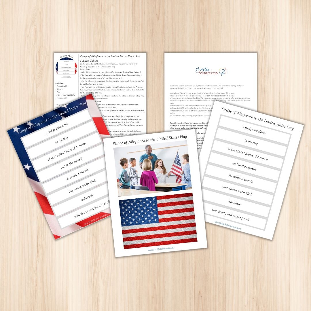 Pledge Of Allegiance To The United States Flag The Montessori Way Lesson Plan Pledge Of Allegiance To The United States Flag The Montessori Way Lesson Plan