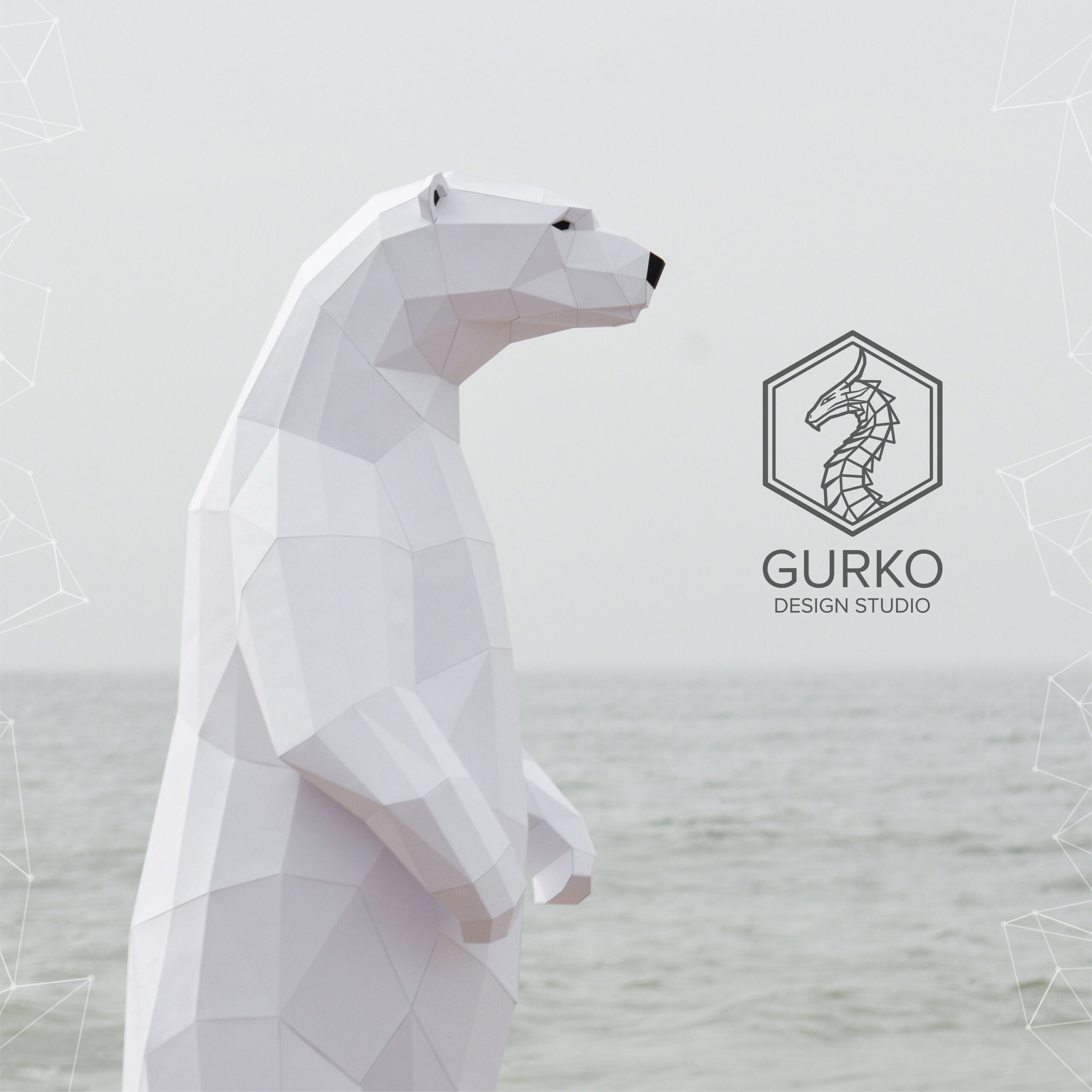 Polar Bear 2 Metres Papercraft Digital Template PDF Download  Polar Bear 2 Metres Papercraft Digital Template PDF Download