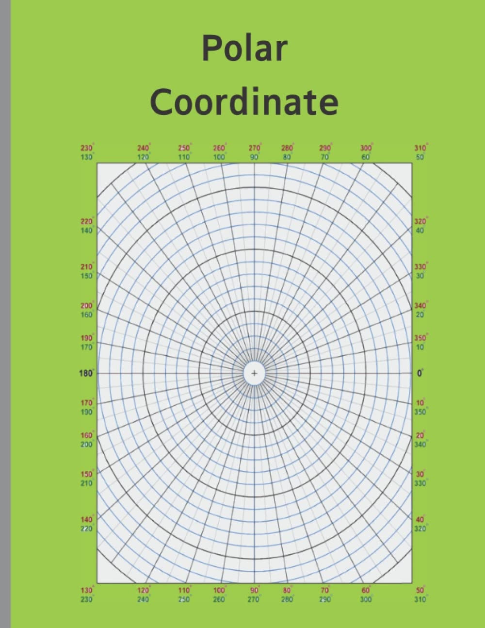 Polar Coordinate Graph Paper Blank Polar Plot Grid Drawing Paper Page 100 Size 8 5