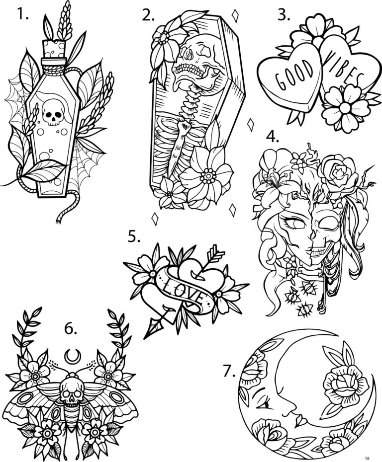 Pre cut Ready To Use Tattoo Stencils Set Of 4 Etsy