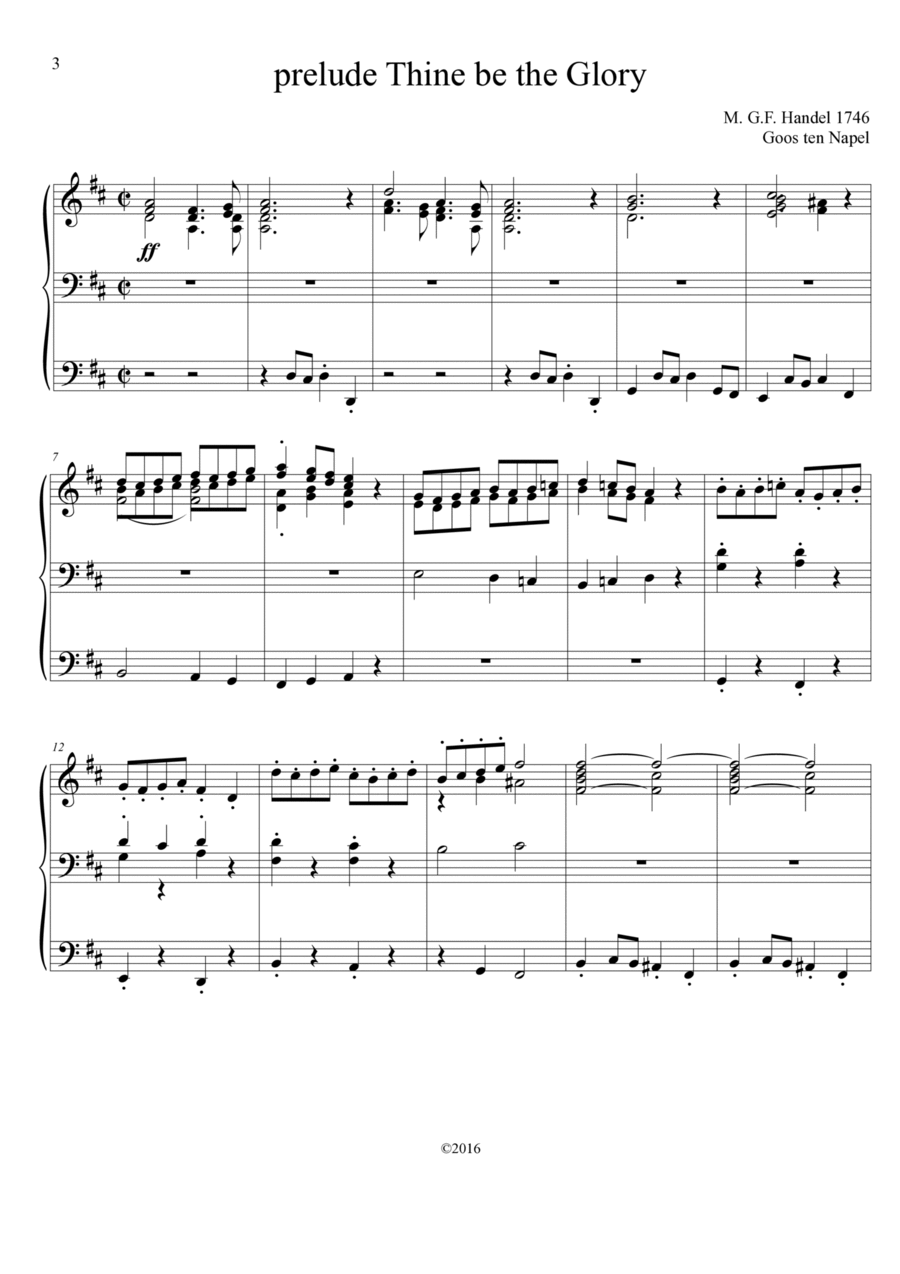 Prelude Thine Be The Glory Prelude Thine Be The Glory