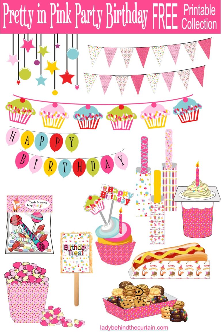 Pretty In Pink Birthday Party FREE Printable Collection