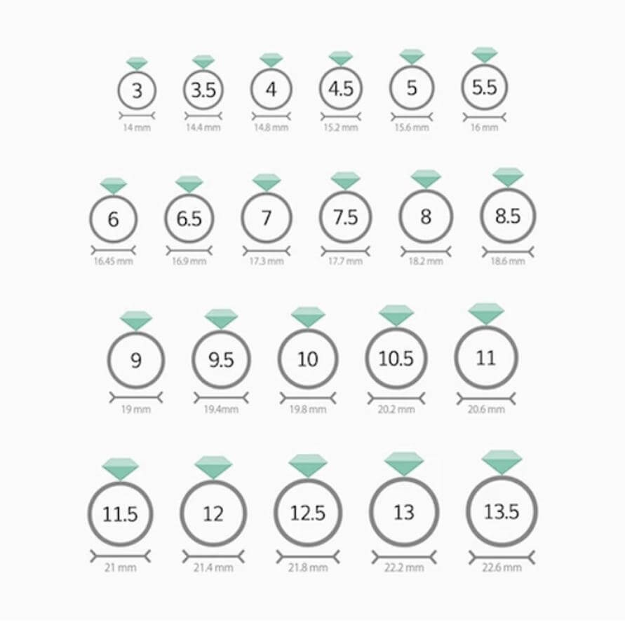 ring size chart printable