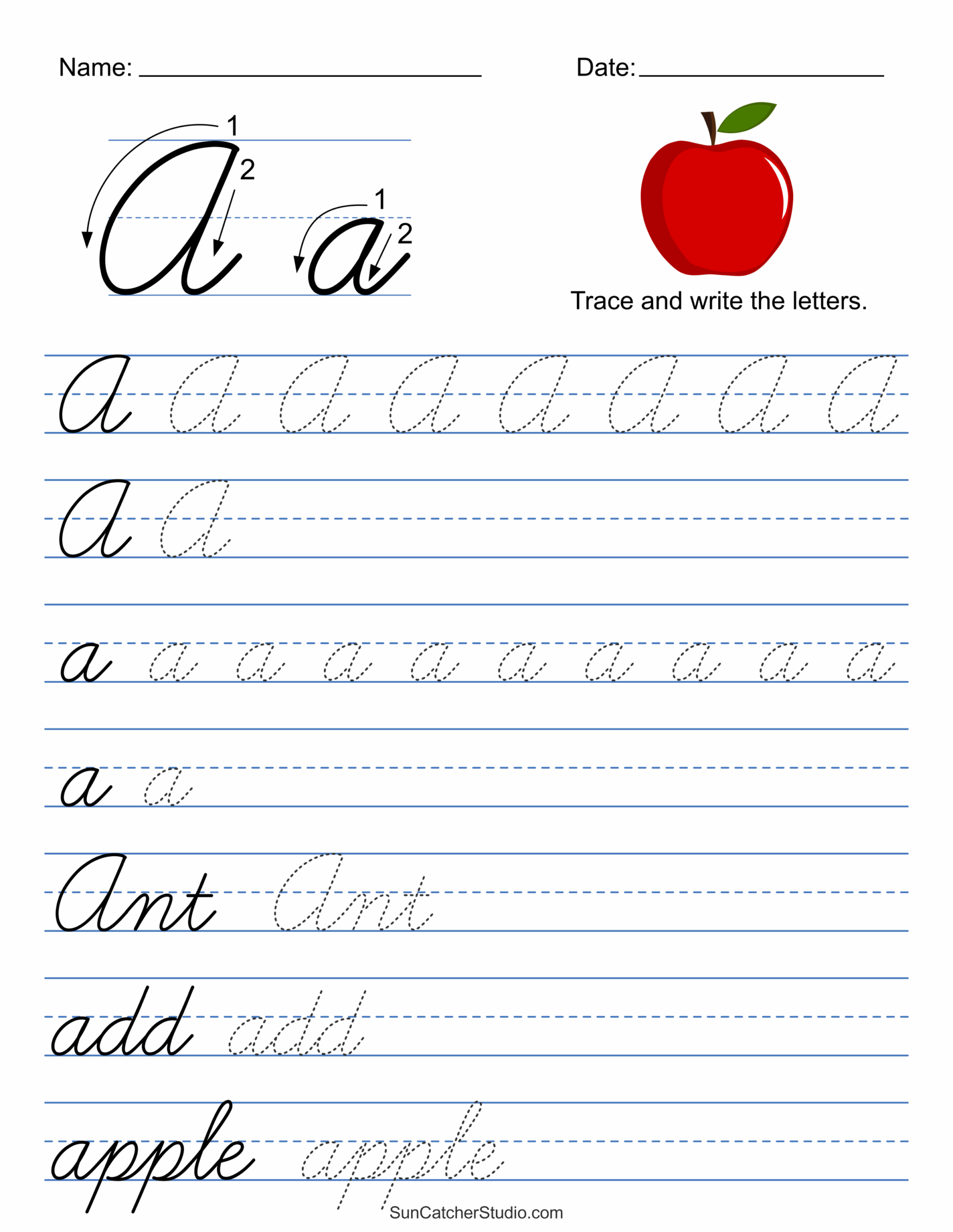 printable cursive worksheets