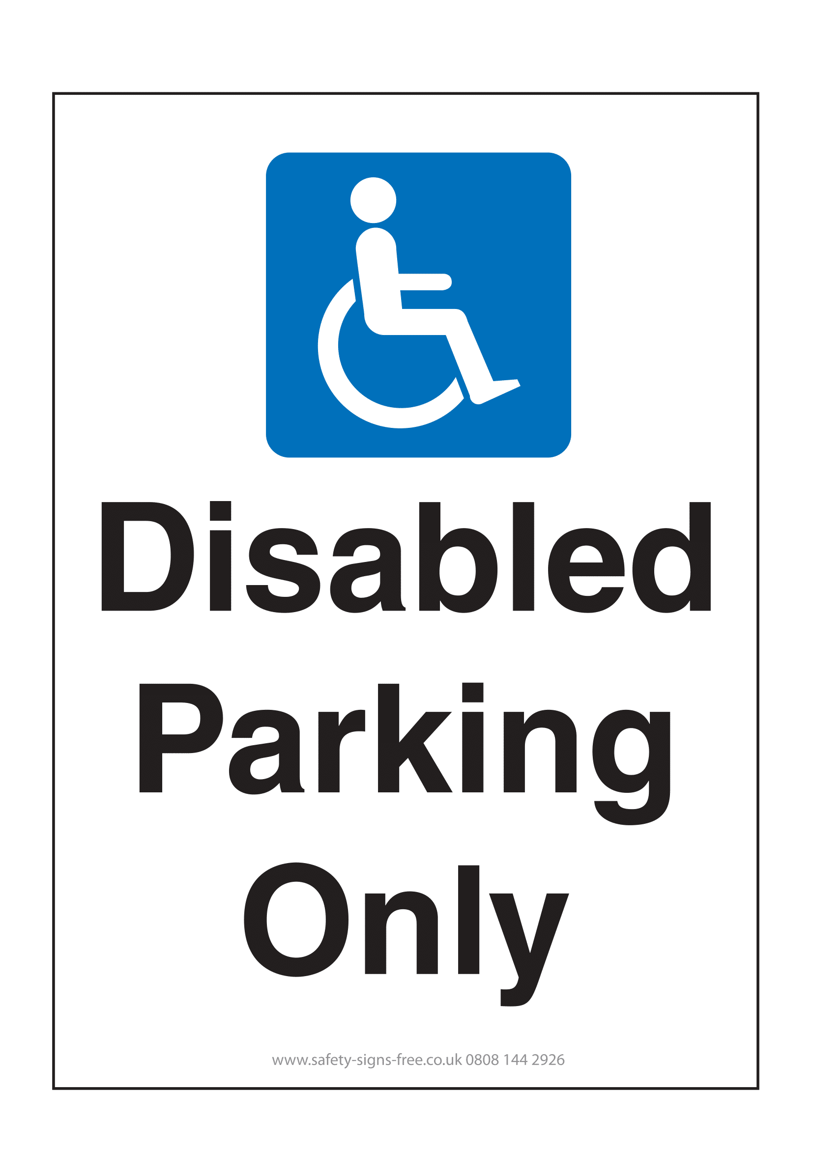 Printable Handicap Parking Sign Printable Party Favors Printable Handicap Parking Sign Printable Party Favors