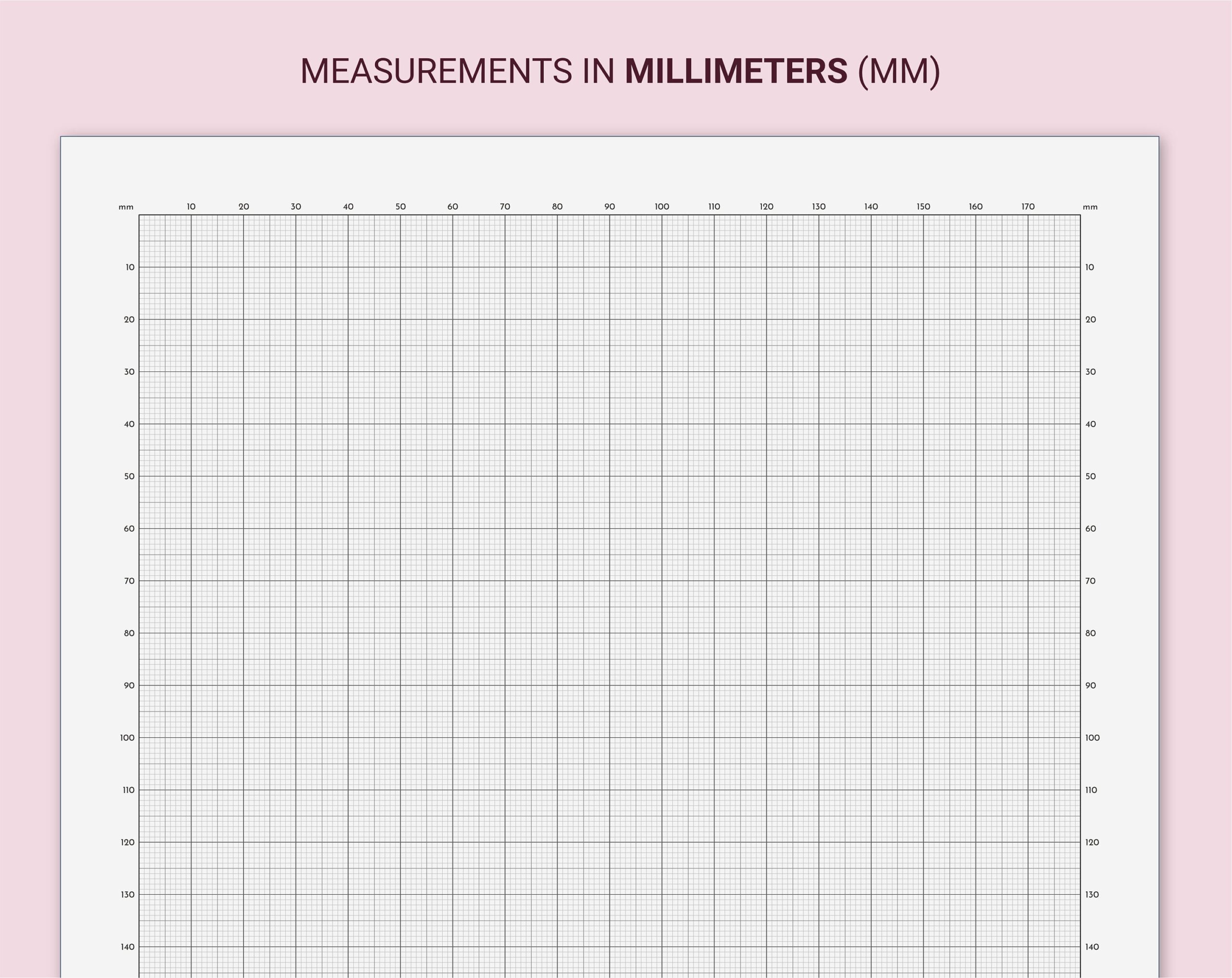 Printable Millimeter Graph Paper A4 With Margin digital Download  Printable Millimeter Graph Paper A4 With Margin digital Download