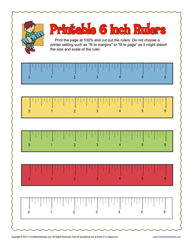 Printable Mm Ruler U0026 Inches Ruler K12 Math Worksheets