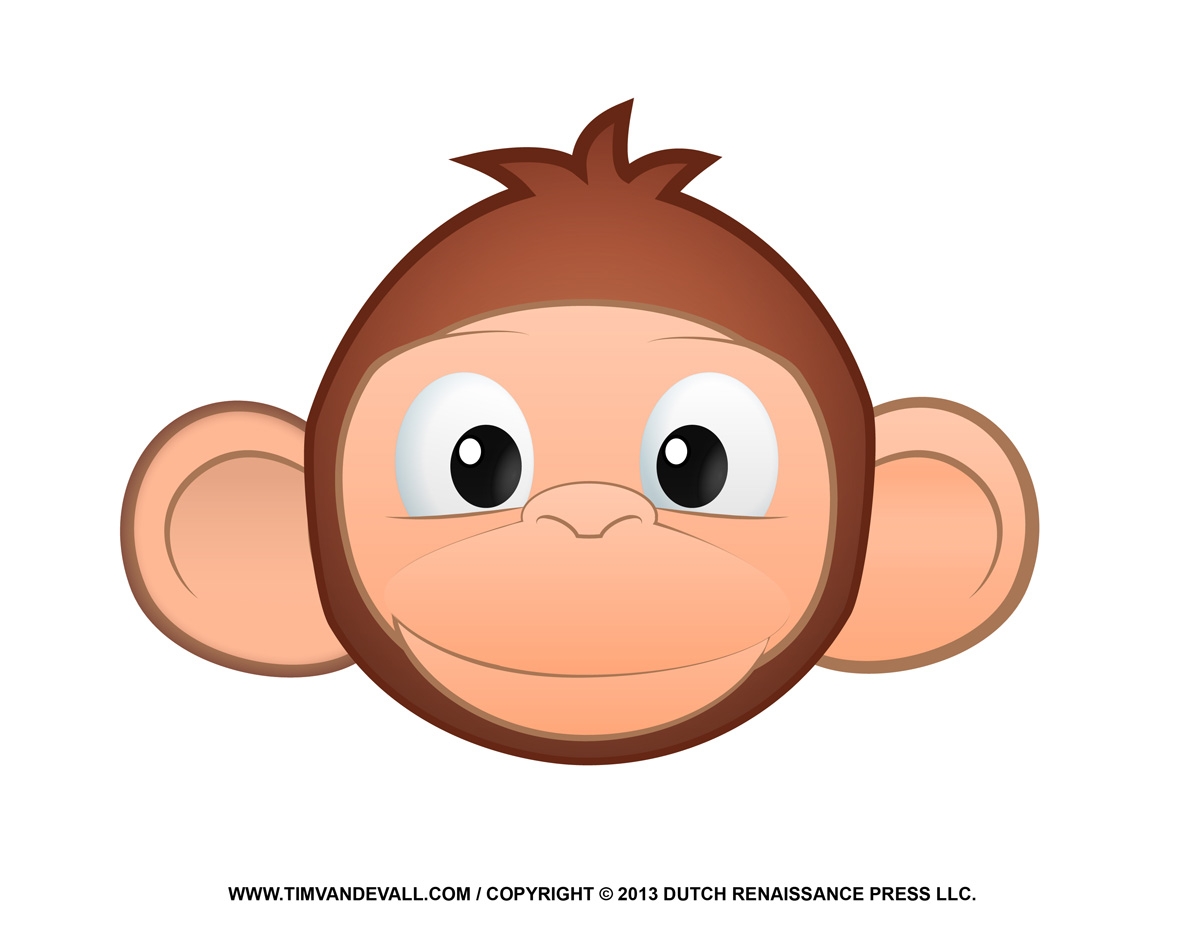 Printable Monkey Clipart Coloring Pages Cartoon U0026 Crafts For Kids