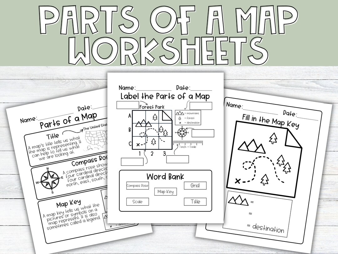 free printable kindergarten worksheets map