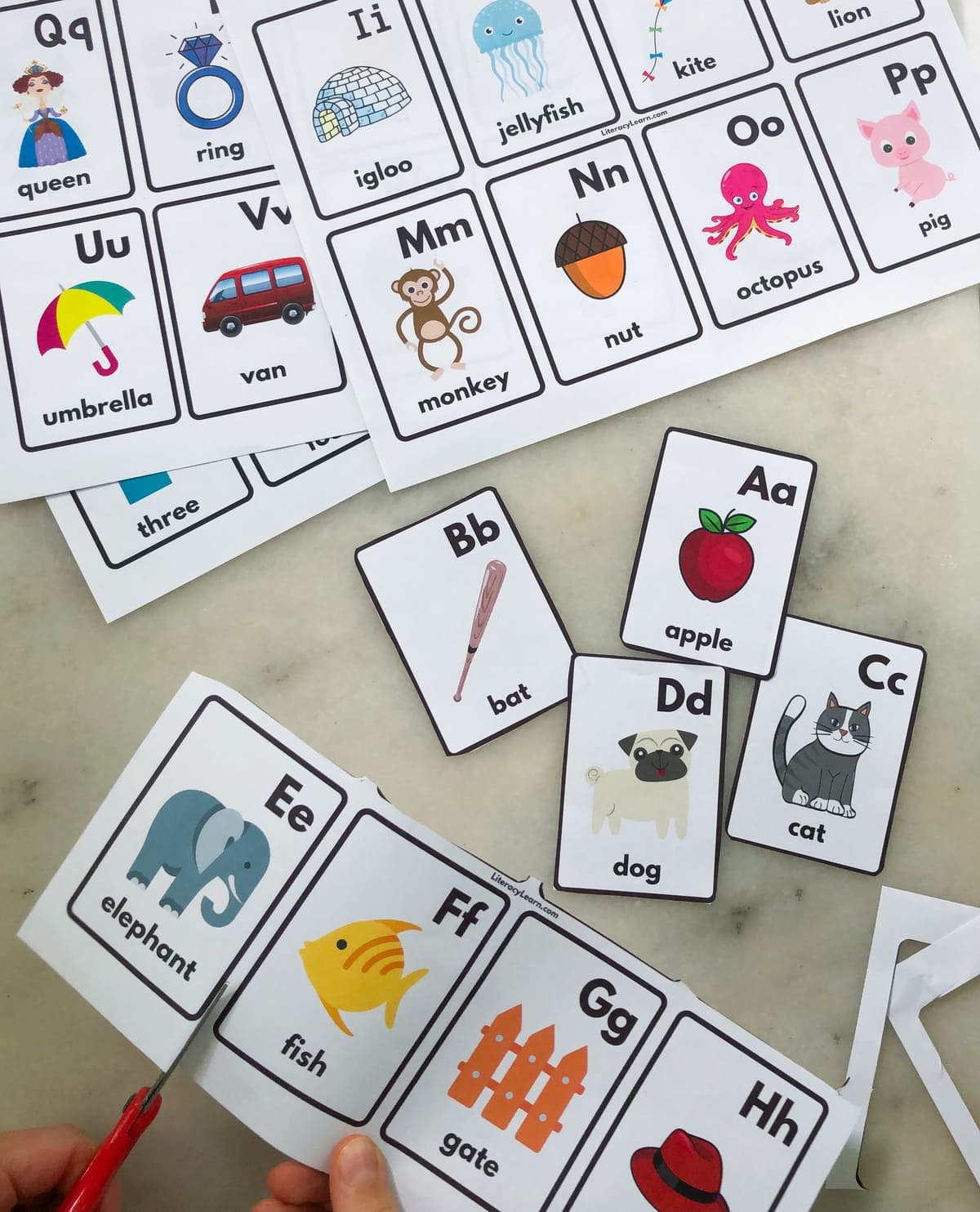 Printable Phonetic Alphabet Flashcards Literacy Learn