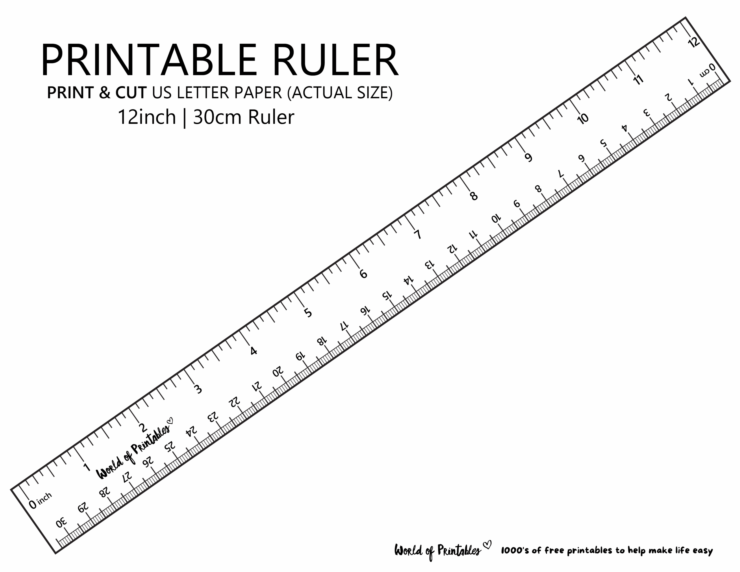 Printable Ruler Free Accurate Ruler Inches CM MM World Of  Printable Ruler Free Accurate Ruler Inches CM MM World Of