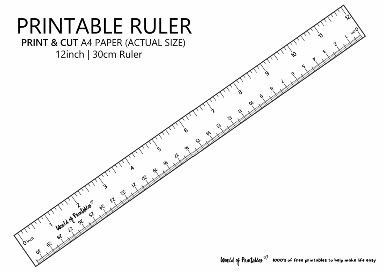 Printable Ruler Free Accurate Ruler Inches CM MM World Of Printables