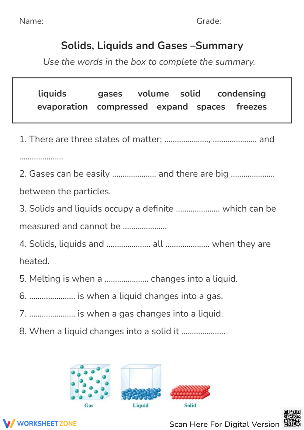 printable science worksheets for grade 3