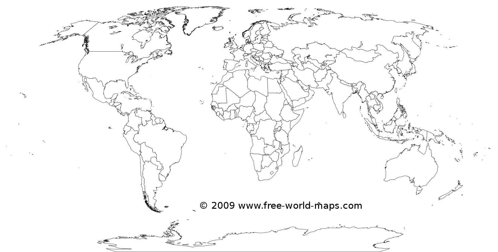 free printable maps world map