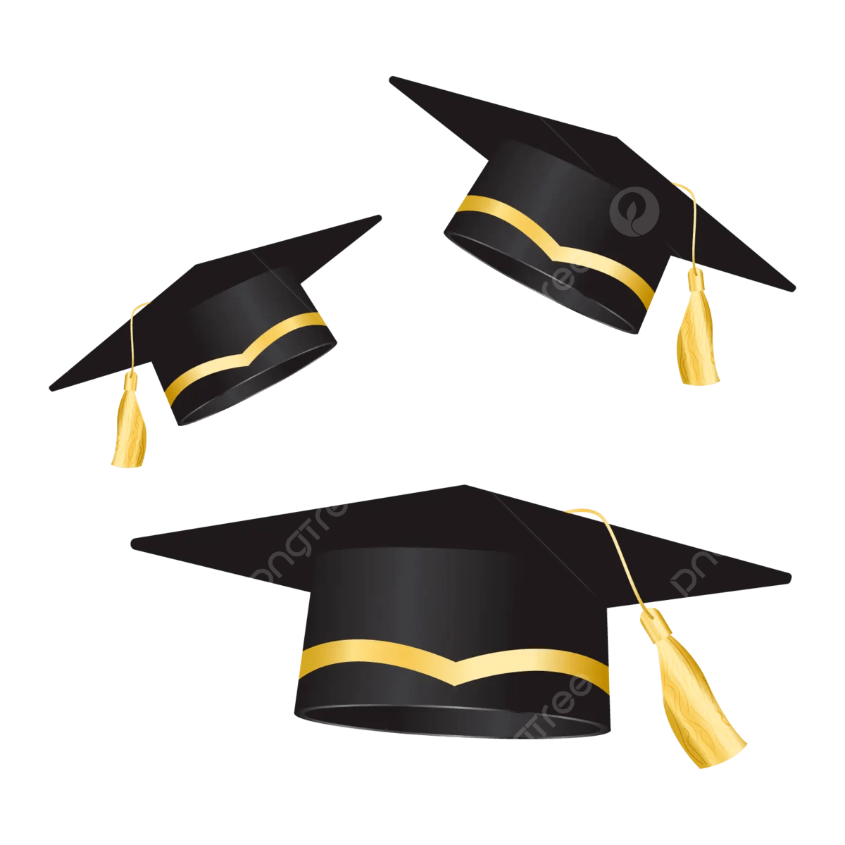 Realistic Mortar Board Hat With Golden Tassel And University  Realistic Mortar Board Hat With Golden Tassel And University