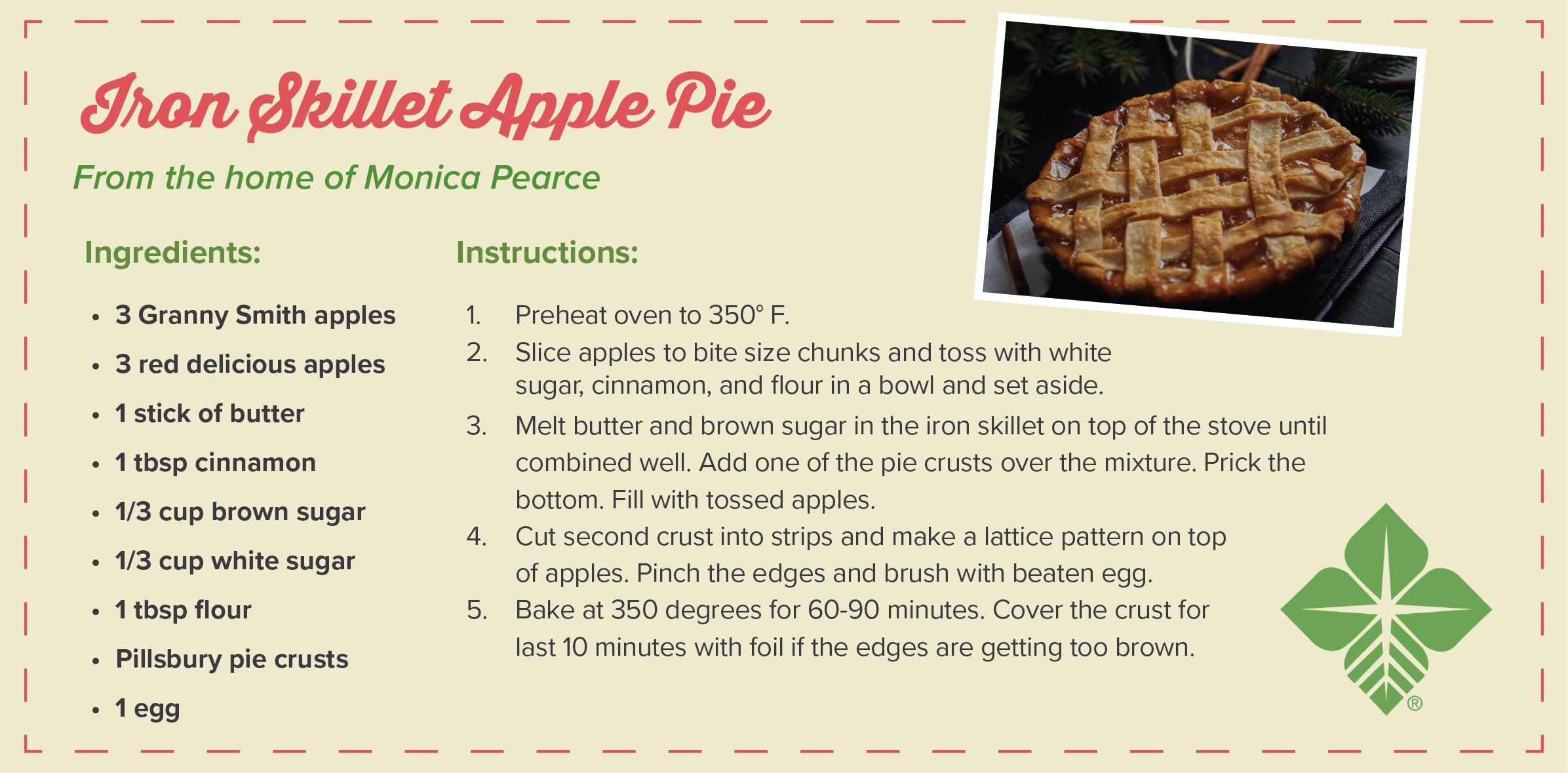 RECIPE Iron Skillet Apple Pie RECIPE Iron Skillet Apple Pie