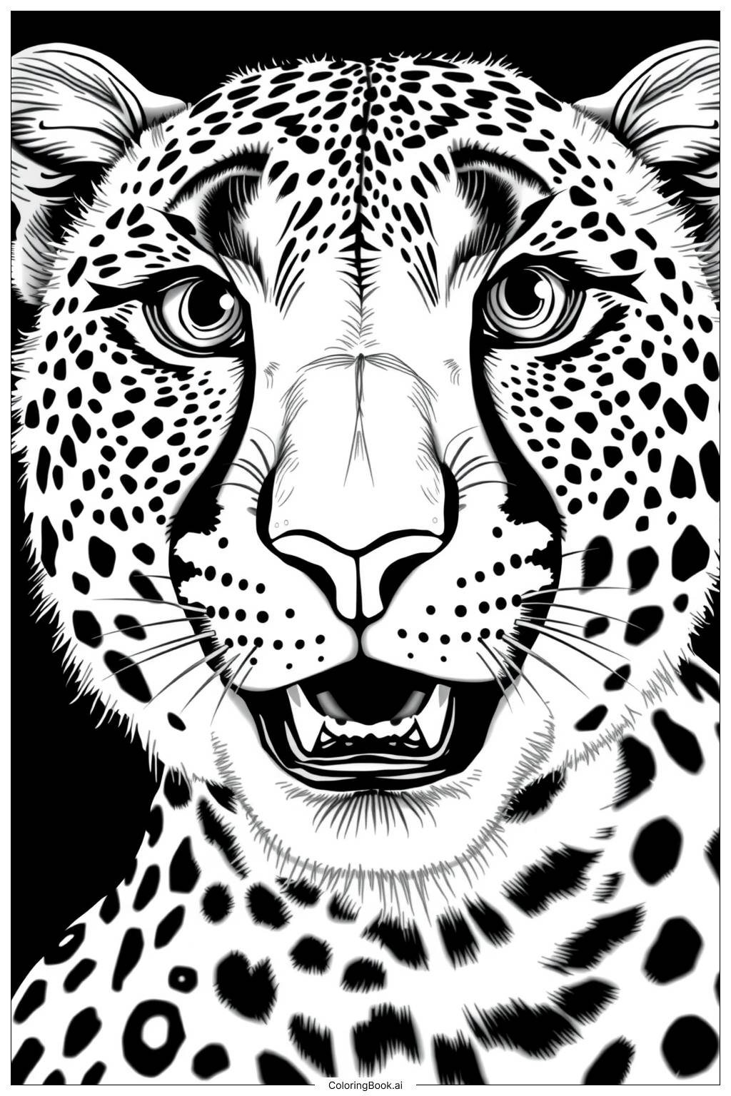 Resting Cheetah Coloring Page Free PDFu0026PNG Printable 