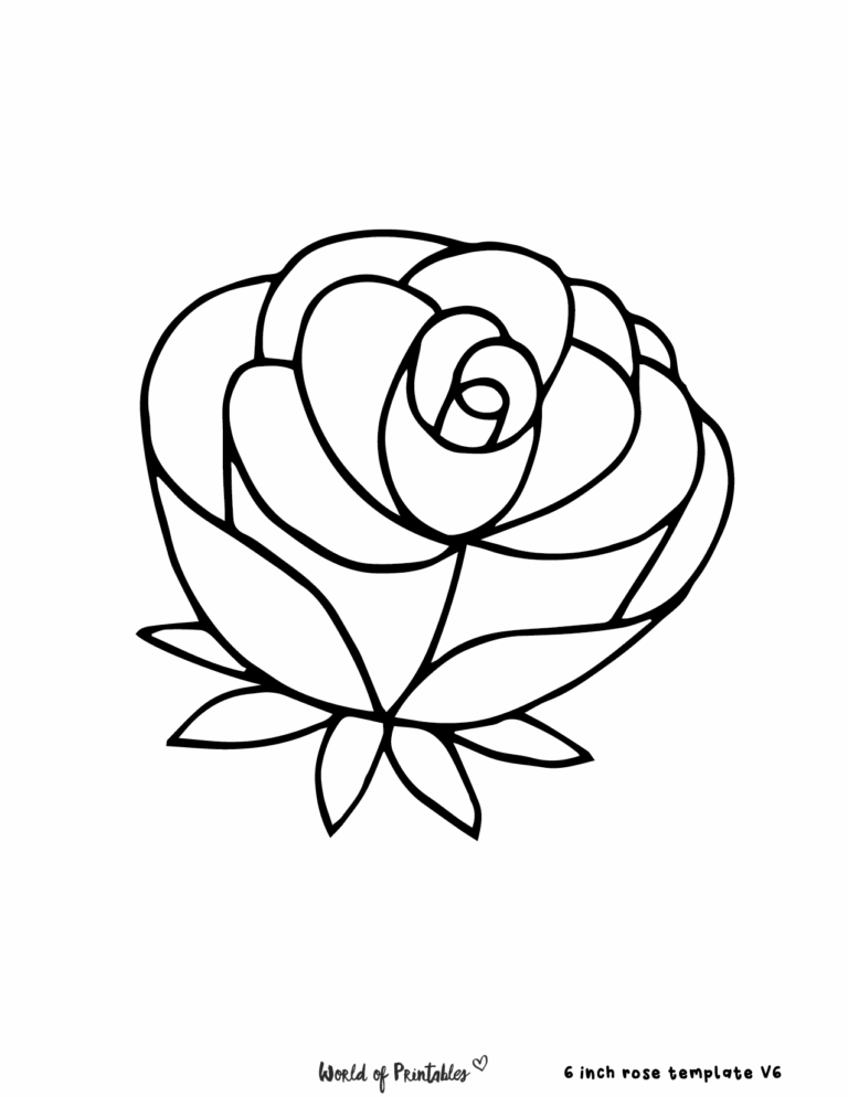 Rose Template 68 Styles For Fun Activities U0026 Crafts World Of 