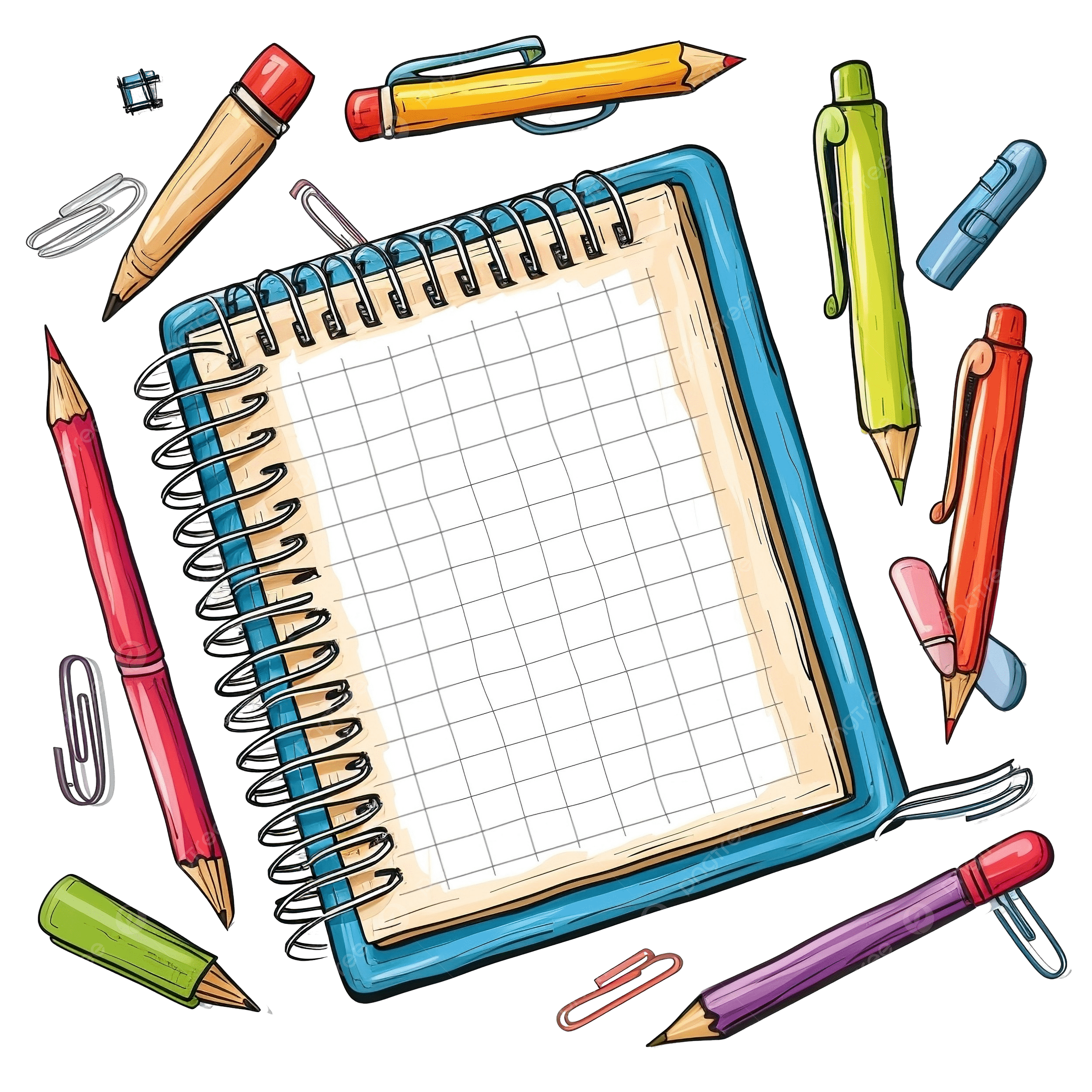 School Materials Cartoon Notepad Cartoon Clipart Notepad Clipart 