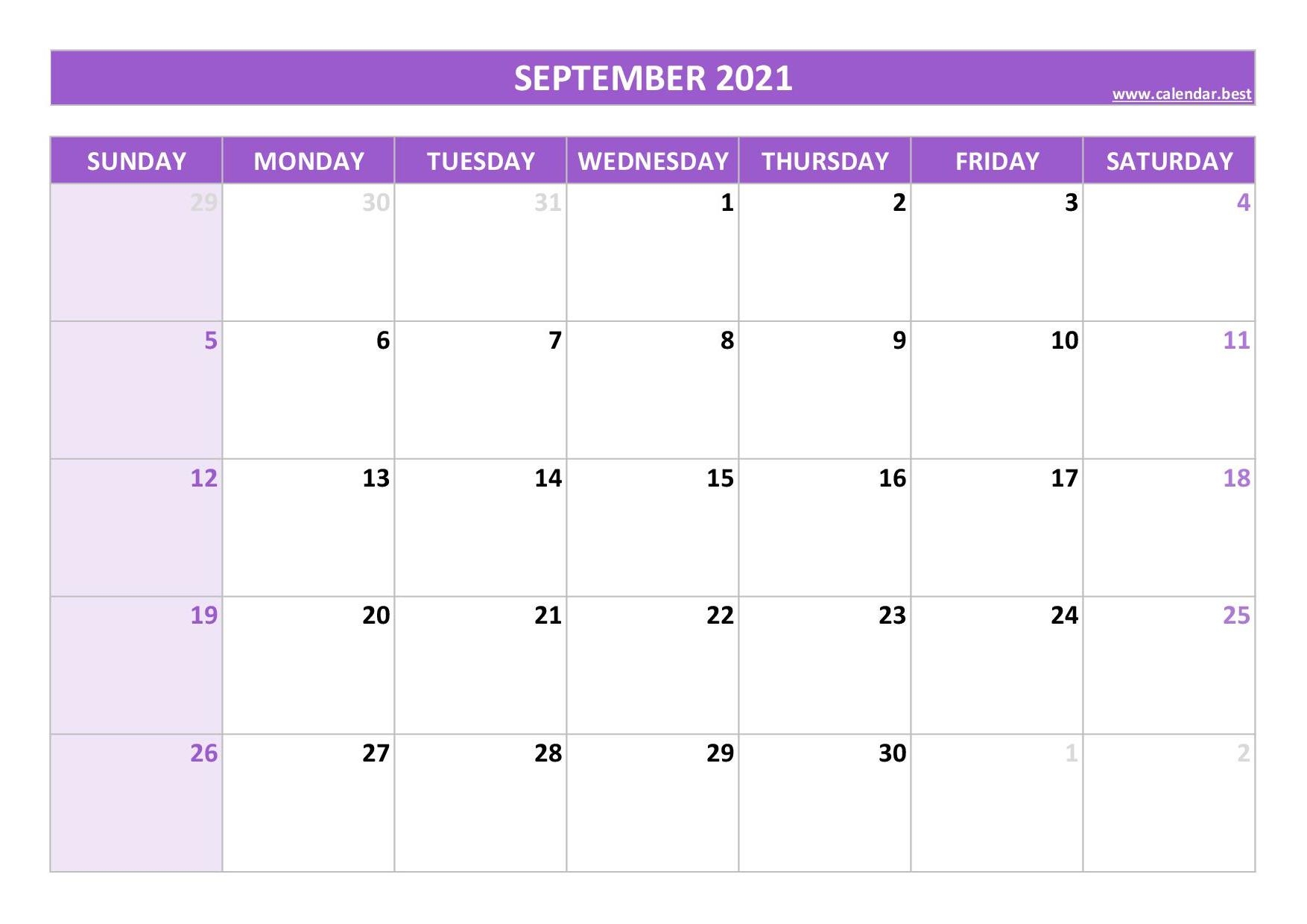 free printable monthly calendars september 2021 calendar