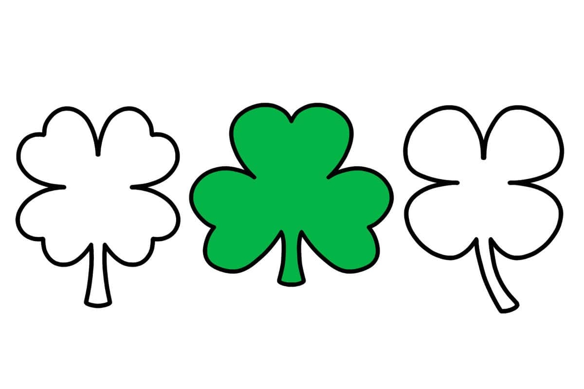 Shamrock Template Free Printable Shamrock Clover Outlines