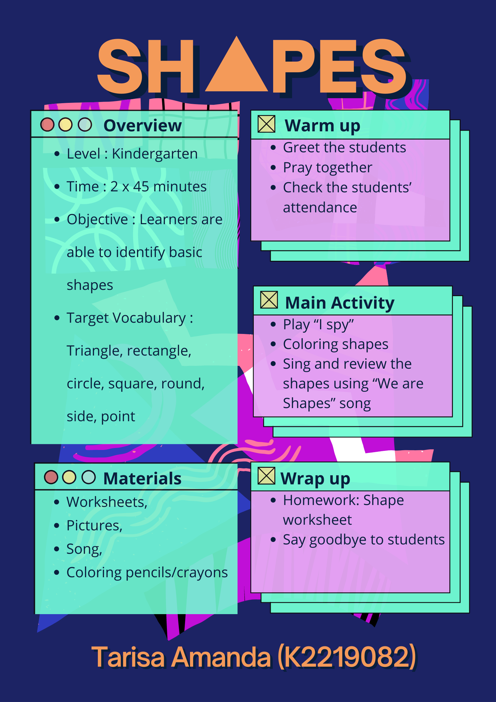 Shapes Lesson Plans ELL S CLASS