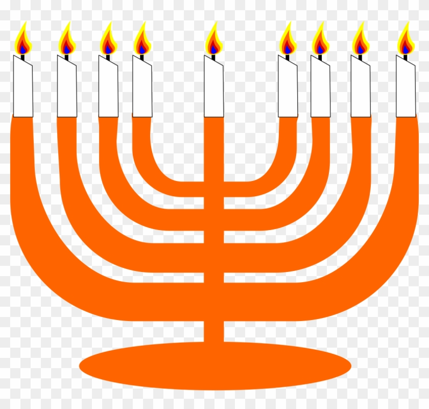 Simple Menorah For Hanukkah Clipart By Semjaza Menorah In Hebrew Vector Free Transparent PNG Clipart Images Download