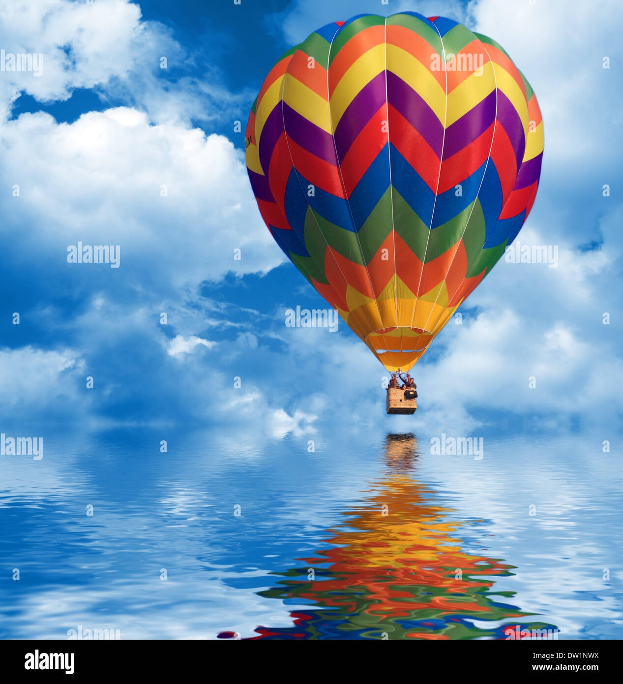 Sky Background And Hot Air Balloon Stock Photo Alamy