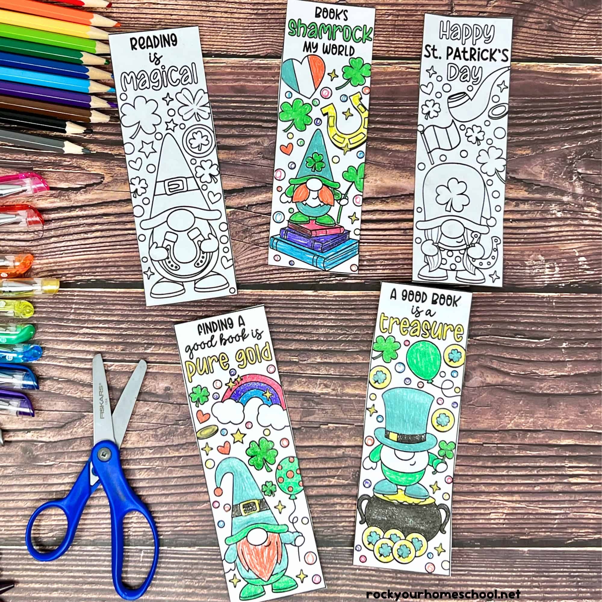 St Patrick s Day Bookmarks To Color For Holiday Fun Free Rock  St Patrick s Day Bookmarks To Color For Holiday Fun Free Rock