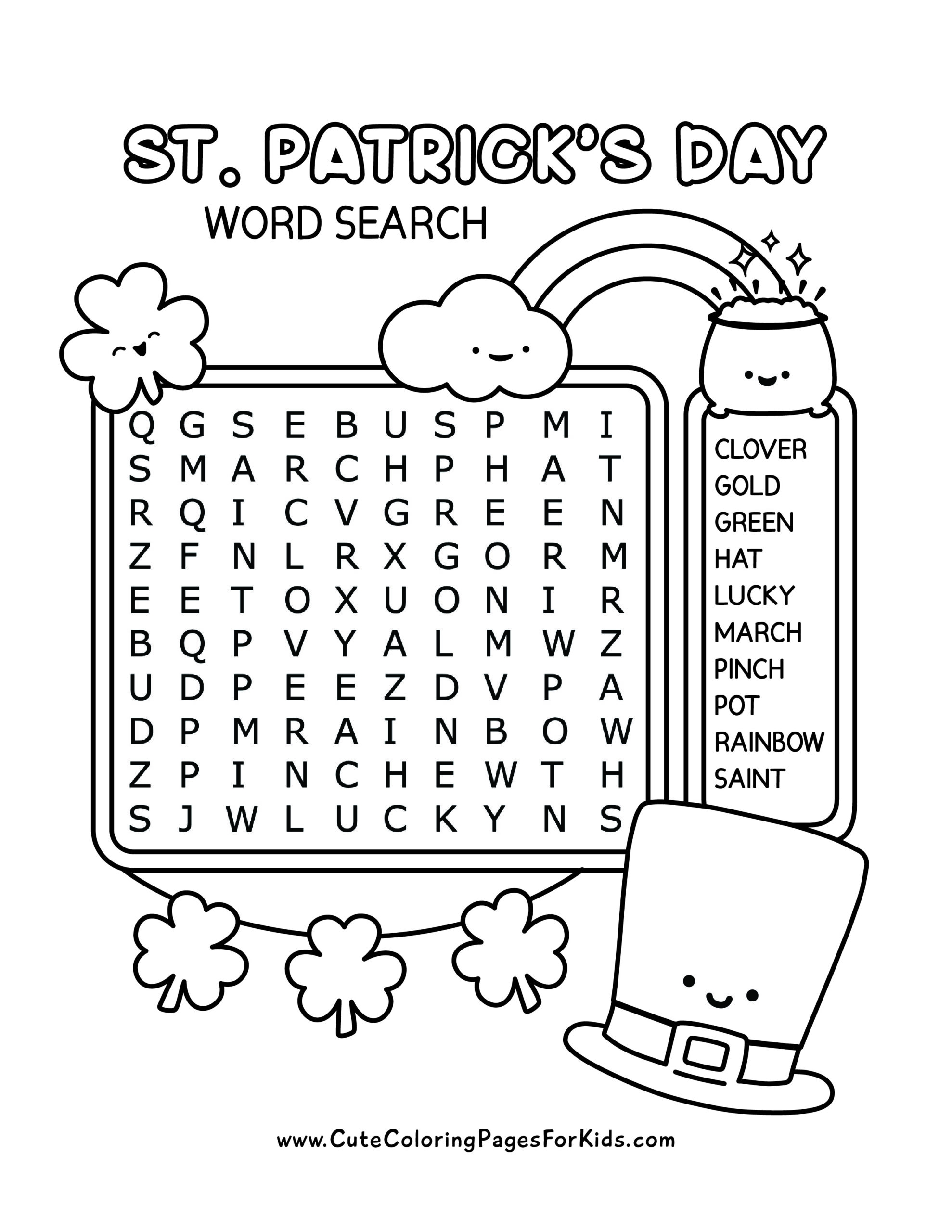 free printable st patrick's day worksheets