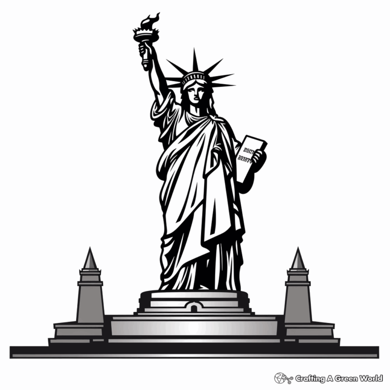 Statue Of Liberty Coloring Pages Free U0026 Printable