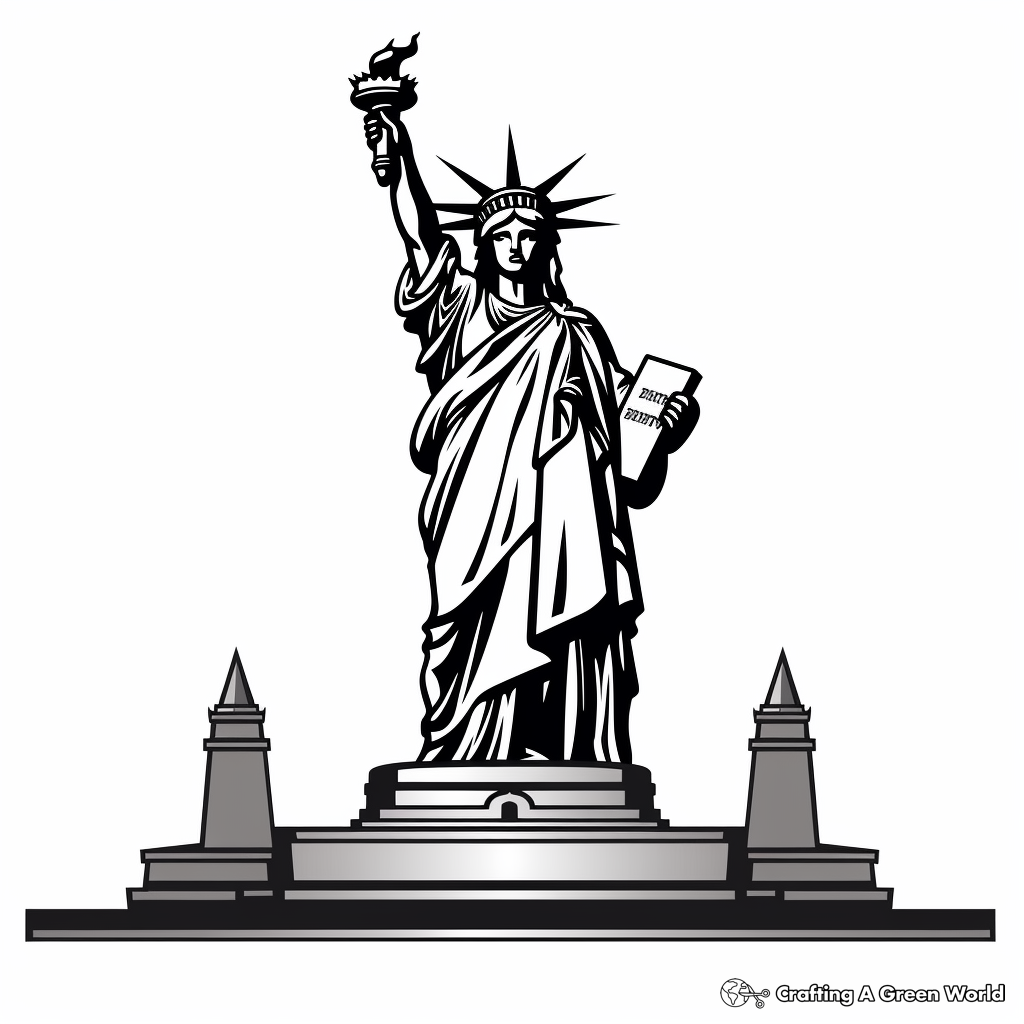 Statue Of Liberty Coloring Pages Free U0026 Printable  Statue Of Liberty Coloring Pages Free U0026 Printable