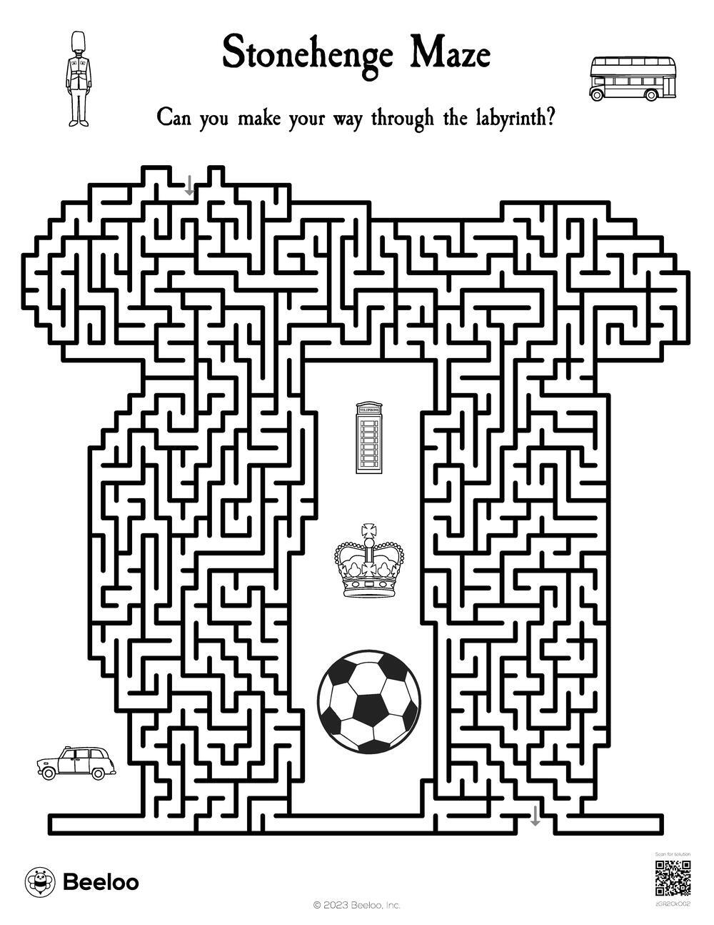 Stonehenge Maze Beeloo Printable Crafts And Activities For Kids