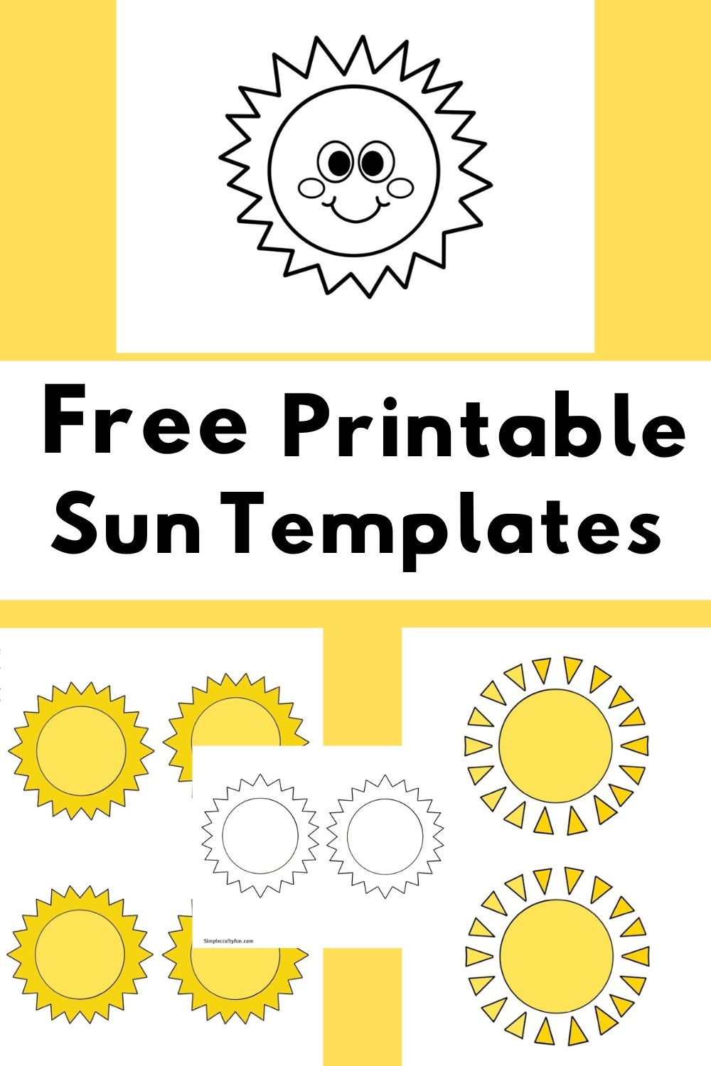 Sun Templates And Coloring Pages Free Printable  Sun Templates And Coloring Pages Free Printable