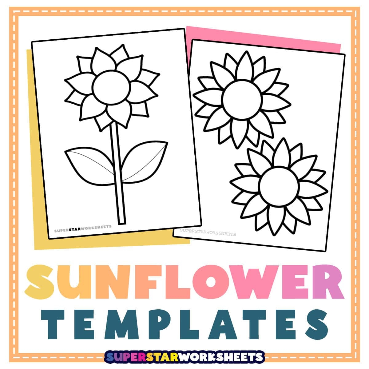 Sunflower Template Free Printables Superstar Worksheets Sunflower Template Free Printables Superstar Worksheets